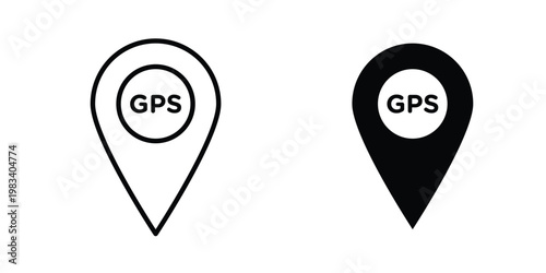 Gps icon vectors set. vector icon for web design
