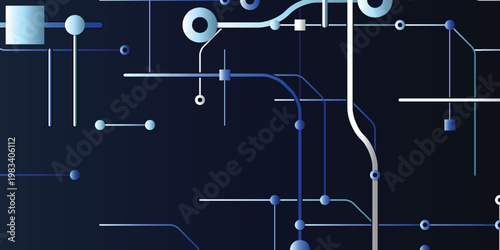 Abstract Background Futuristic circuit board background, digital technology network vector, blue electronic motherboard line pattern