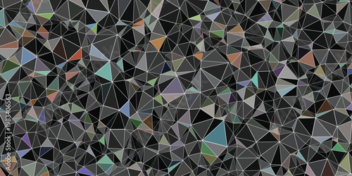 Abstract Background Abstract low poly background, dark geometric triangle pattern, grey crystalline mosaic texture for tech web design