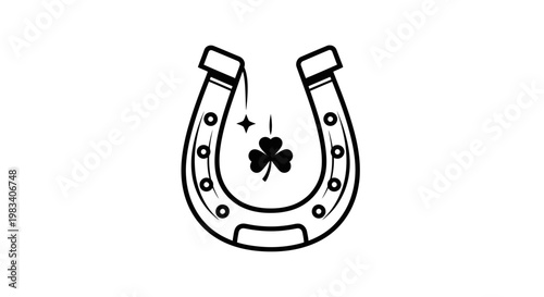 lucky horseshoe vector illustration