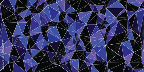 Abstract Background Abstract low poly background, dark blue geometric triangle pattern, futuristic network mesh vector for digital technology