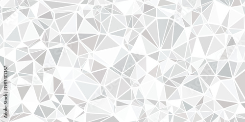 Abstract Background Geometric low poly background, white and grey abstract triangle pattern, modern crystalline texture vector wallpaper