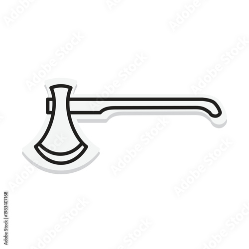 Wooden ax illustration