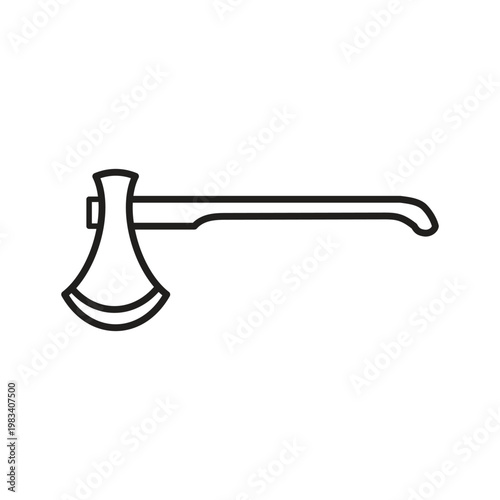 Wooden ax illustration