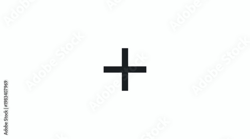 Black Plus Sign Symbol Icon.