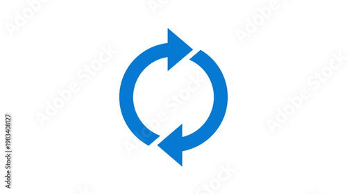 Blue Circular Arrow Recycling Symbol 1.