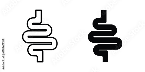 Intestine icon vectors set. vector icon for web design