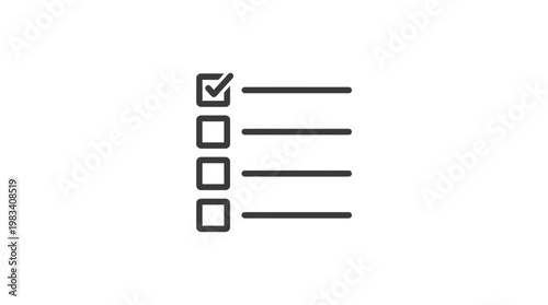 Checklist with one checked box.