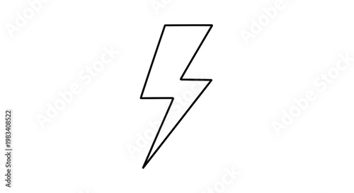 A simple black lightning bolt icon on a white background