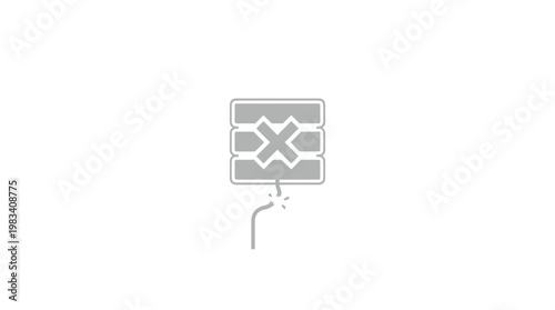 Grey Electronic Device with Cable.