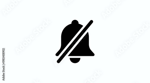 No Bell Icon Notification Symbol.