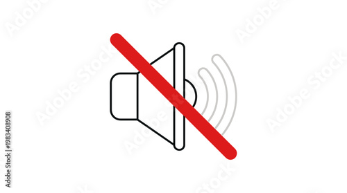 No Sound Mute Speaker Icon.