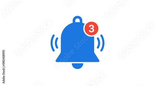 Notification bell with alert symbol 1.