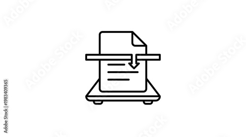 Simple line art of a printer.