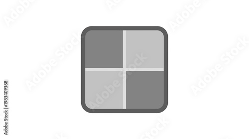 Simple grey square icon button.