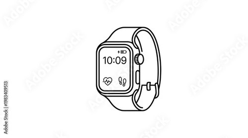 Smartwatch with fitness tracker display.