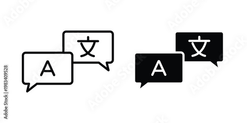 Language icon vectors set. vector icon for web design