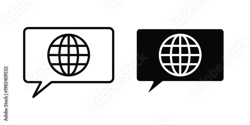Language icon vectors set. vector icon for web design