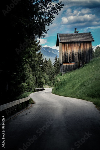wooden house in the mountains