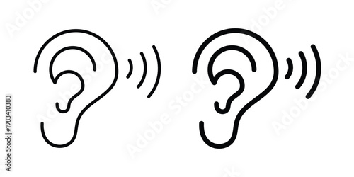 Listening icon vectors set. vector icon for web design