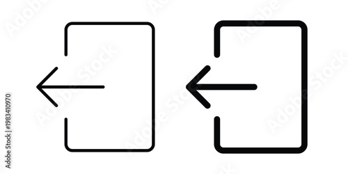 Log out icon vectors set. vector icon for web design