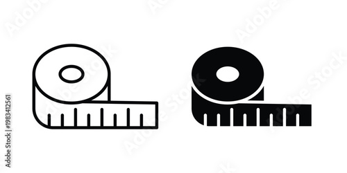 Meter tape icon vectors set. vector icon for web design