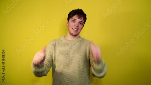 Winning success man happy ecstatic celebrating being a winner. 