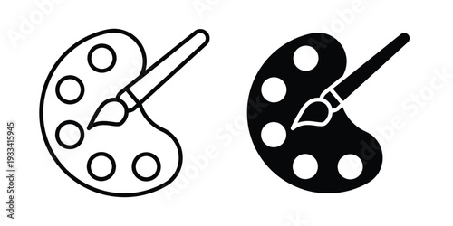Palette icon vectors set. vector icon for web design