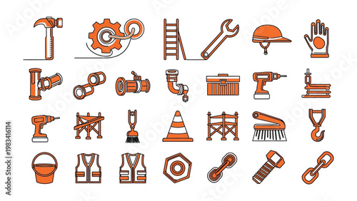 Engineering Tools Collection: A comprehensive compilation of essential tools used in various engineering and construction projects.