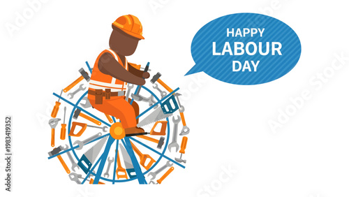 Labor Day Commemoration: An illustrative image salutes the hardworking spirit of Labor Day.