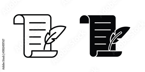 Quill icon vectors set. vector icon for web design