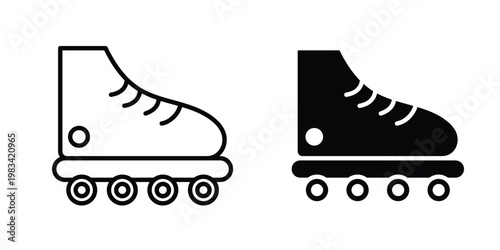 Roller skates icon vectors set. vector icon for web design
