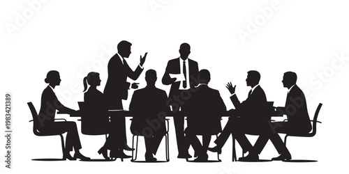 A group of businesspeople sitting around a table
