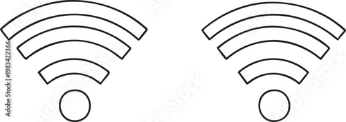 Minimalist black wi fi signal on white background flat wifi signal wireless network signal bars