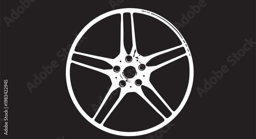 Minimalist white line of autonomous self driving futuristic vehicle view autonomous vehicle