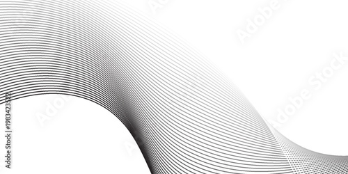 Abstract wave line. Digital frequency equalizer. digital Stylized line art background. Vector