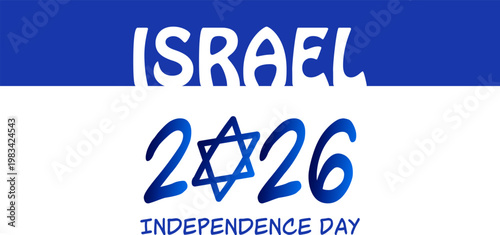 Israel 78th anniversary, Independence Day Jewish holiday festive greeting poster, Jerusalem banner with Israeli blue star, flag, fireworks vector concept design wallpaper 2026 celebrate featured event