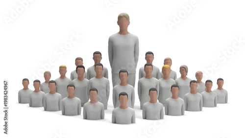 Unified Collective: A conceptual, minimalistic representation of a cohesive group, unified in their shared identity and purpose, conveying a sense of teamwork and collective strength. 