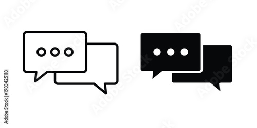 Talk bubble speech icon vectors set. vector icon for web design