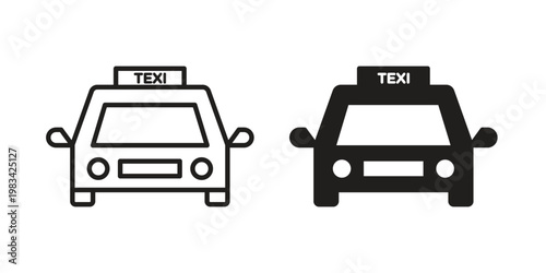 Taxi icon vectors set. vector icon for web design