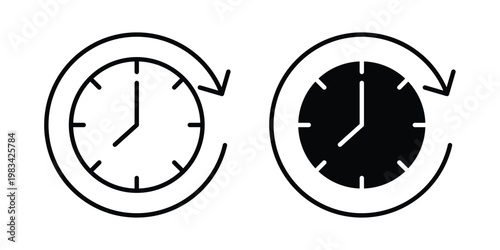 Time forward icon vectors set. vector icon for web design