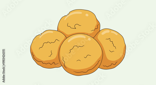 Golden Chicken Nuggets Pile Crispy Snack Food Fast Food Comfort Meal.