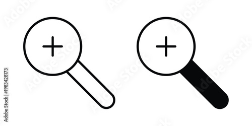 Zoom in icon vectors set. vector icon for web design