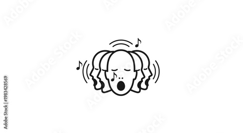 Woman enjoying music with closed eyes.