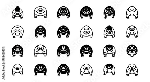 Gaming controller icons, video game symbols, 25 black and white vector graphics, controller set, gaming illustrations