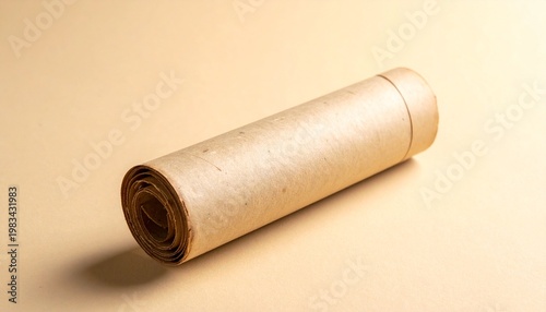 Ancient Parchment Scroll on Neutral Background – Heritage Visual for Editorial, Lifestyle, or Historical Branding Themes
