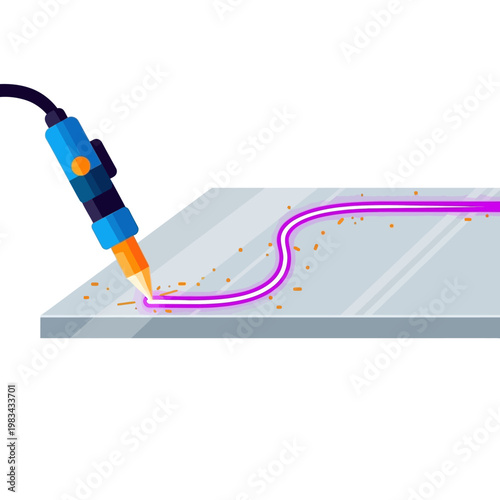 Precision Plasma Cutting on Metal Sheet - Industrial Technology