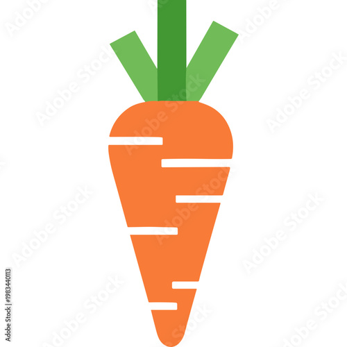 A vibrant orange carrot with green leaves is prominently displayed.