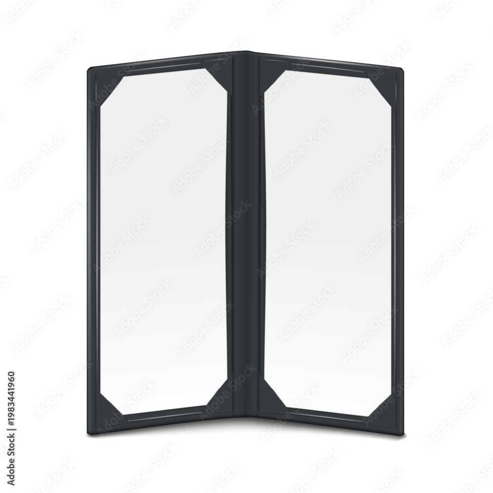 Foto Open long double panel restaurant, cafe menu