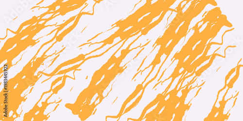 Abstract expressionism vibrant orange and white brushstrokes in dynamic composition